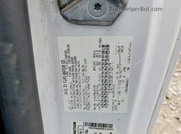 1FATP8UH3M5122471 2021 FORD MUSTANG White Շարժիչի բաժամունքի տեսք