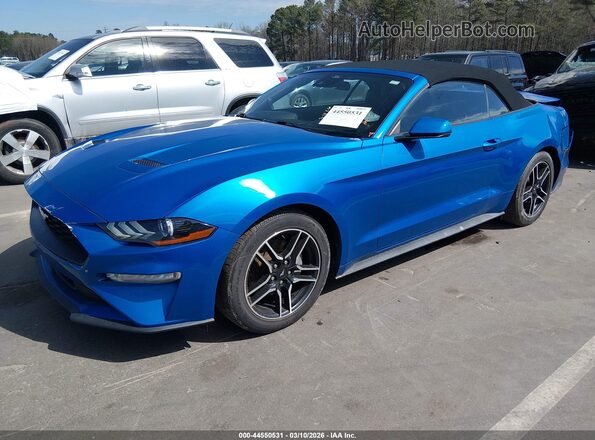 1FATP8UH4M5145273 2021 FORD MUSTANG Синий Передняя левая четверть