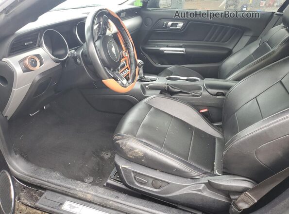 1FATP8UH6N5107707 2022 FORD MUSTANG Black წინა სალონის ხედი