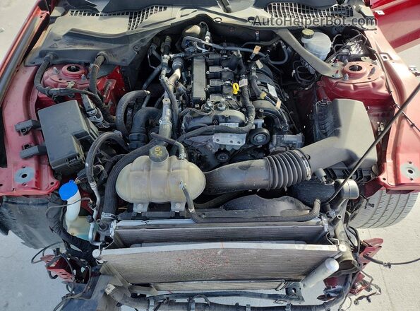 1FATP8UH8M5154168 2021 FORD MUSTANG Red Widok wnętrza z tyłu