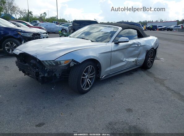1FATP8UH9H5204145 2017 FORD MUSTANG Silver Առջևի ձախ երեք քառորդ տեսարան