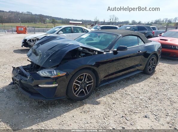 1FATP8UH9K5148585 2019 FORD MUSTANG Black Vista tres cuartos delantera izquierda