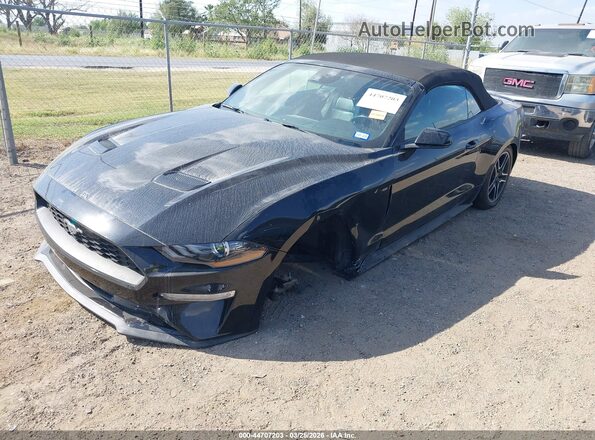 1FATP8UH9N5106101 2022 FORD MUSTANG Black Vista tres cuartos delantera izquierda