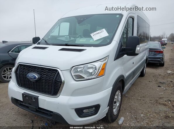 1FBAX2C87MKA74463 2021 FORD PASSENGER White წინა მარცხენა ხედი სამი მეოთხედიდან