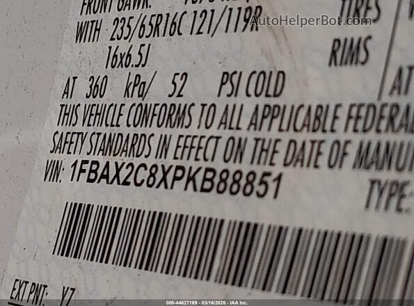 1FBAX2C8XPKB88851 2023 FORD PASSENGER Blue 