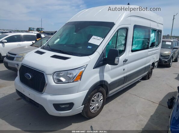 1FBAX2X82NKA79906 2022 FORD PASSENGER White წინა მარცხენა ხედი სამი მეოთხედიდან