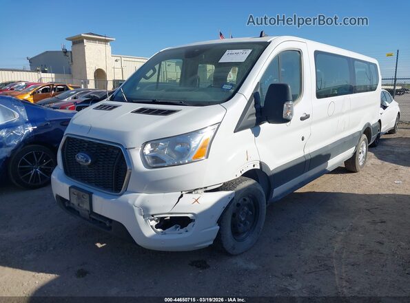 1FBAX2Y88MKA49886 2021 FORD PASSENGER White წინა მარცხენა ხედი სამი მეოთხედიდან
