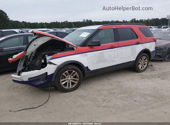 1FM5K7B89GGA71853 2016 FORD FORD EXPLORER White წინა მარცხენა ხედი სამი მეოთხედიდან