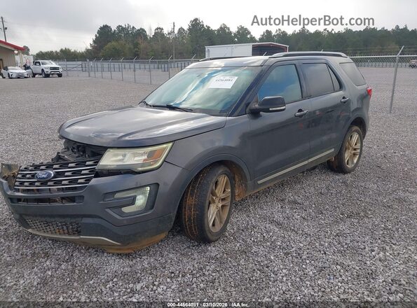 1FM5K7D81GGC82204 2016 FORD FORD EXPLORER Gray Vista tres cuartos delantera izquierda