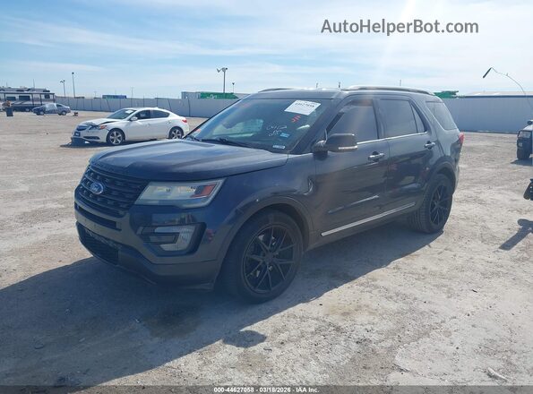 1FM5K7D81HGA42801 2017 FORD FORD EXPLORER Gray Առջևի ձախ երեք քառորդ տեսարան