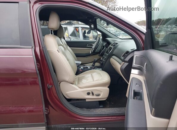 1FM5K7D8XJGA31415 2018 FORD FORD EXPLORER Burgundy Front interior view