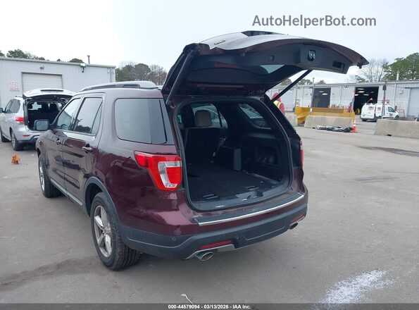1FM5K7D8XJGA31415 2018 FORD FORD EXPLORER Burgundy Rear left