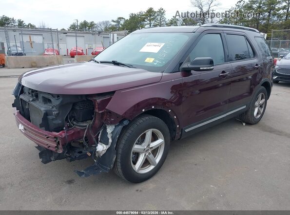 1FM5K7D8XJGA31415 2018 FORD FORD EXPLORER Burgundy Front left