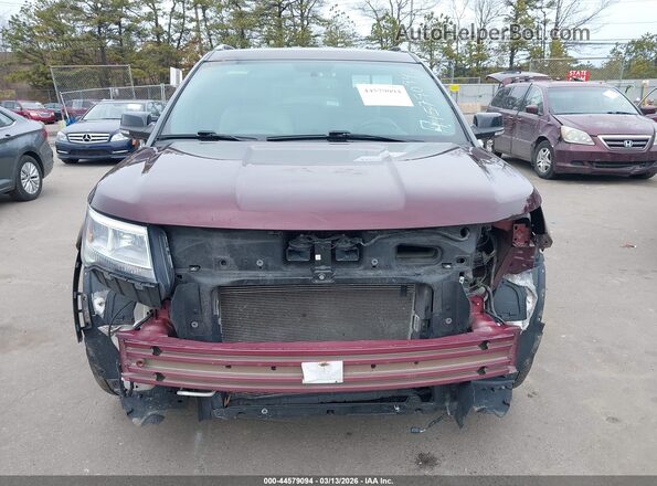1FM5K7D8XJGA31415 2018 FORD FORD EXPLORER Burgundy Front view