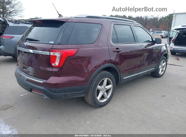 1FM5K7D8XJGA31415 2018 FORD FORD EXPLORER Burgundy Rear right