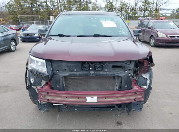 1FM5K7D8XJGA31415 2018 FORD FORD EXPLORER Burgundy Rear interior view