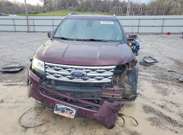 1FM5K7F85JGC63529 2018 FORD FORD EXPLORER Maroon Front view