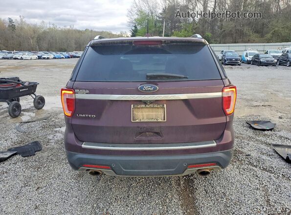 1FM5K7F85JGC63529 2018 FORD FORD EXPLORER Maroon Rear view