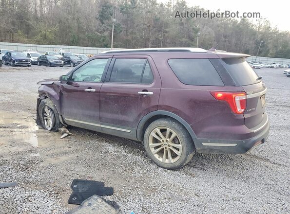 1FM5K7F85JGC63529 2018 FORD FORD EXPLORER Maroon Rear left