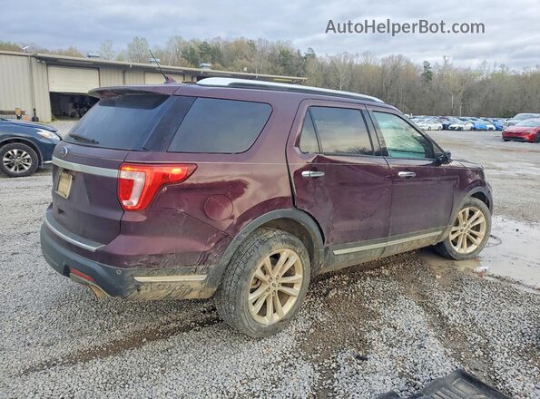 1FM5K7F85JGC63529 2018 FORD FORD EXPLORER Maroon Rear right