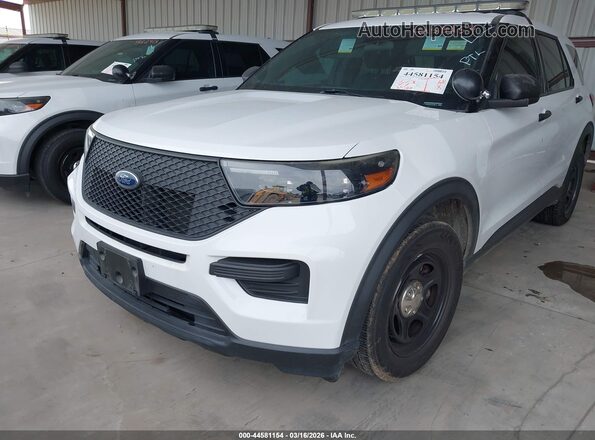 1FM5K8AB0LGD08212 2020 FORD POLICE INTERCEPTOR White Առջևի ձախ երեք քառորդ տեսարան