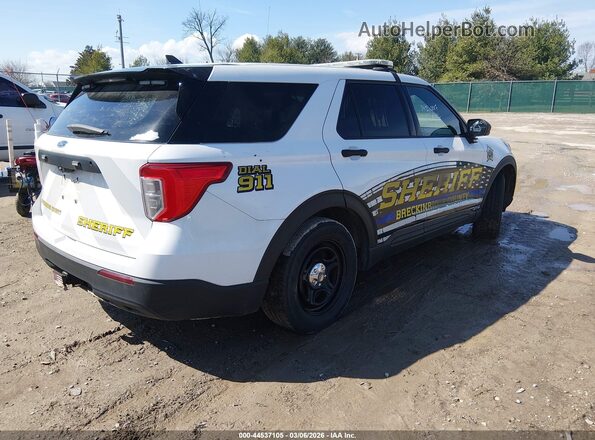 1FM5K8AB2MGC01163 2021 FORD POLICE INTERCEPTOR White უკანა მარჯვენა