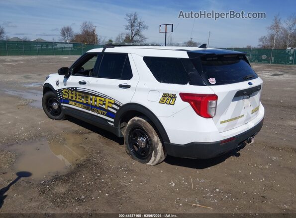 1FM5K8AB2MGC01163 2021 FORD POLICE INTERCEPTOR White უკანა მარცხენა