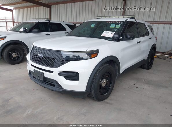 1FM5K8AB3MGA65397 2021 FORD POLICE INTERCEPTOR White Vista tres cuartos delantera izquierda