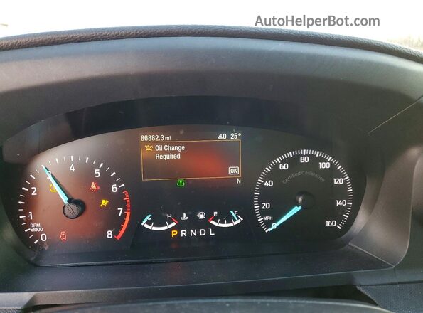 1FM5K8AB4MGC33967 2021 FORD FORD EXPLORER Белый Вид щитка приборов