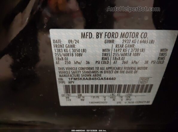 1FM5K8AB4SGA54440 2025 FORD POLICE INTERCEPTOR Black 