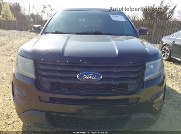 1FM5K8AR2GGA28665 2016 FORD UTILITY POLICE INTERCEPTOR Black Front view