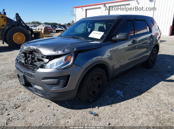 1FM5K8AR3KGA79438 2019 FORD POLICE INTERCEPTOR Gray Vista tres cuartos delantera izquierda