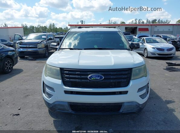 1FM5K8AR8GGC92103 2016 FORD UTILITY POLICE INTERCEPTOR White წინა ხედი
