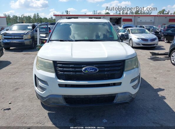 1FM5K8AR8GGC92103 2016 FORD UTILITY POLICE INTERCEPTOR White ხელსაწყოთა პანელის ხედი