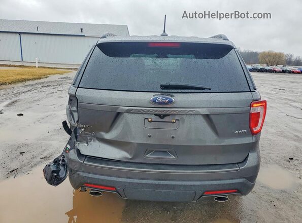 1FM5K8D81JGA65295 2018 FORD FORD EXPLORER Gray უკანა ხედი