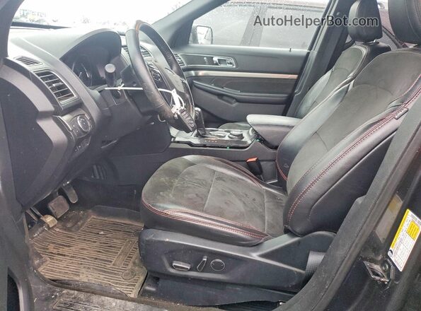 1FM5K8D81JGA65295 2018 FORD FORD EXPLORER Gray წინა სალონის ხედი