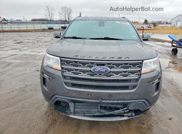 1FM5K8D81JGA65295 2018 FORD FORD EXPLORER Gray წინა ხედი