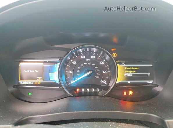 1FM5K8D81JGA65295 2018 FORD FORD EXPLORER Gray ხელსაწყოთა პანელის ხედი
