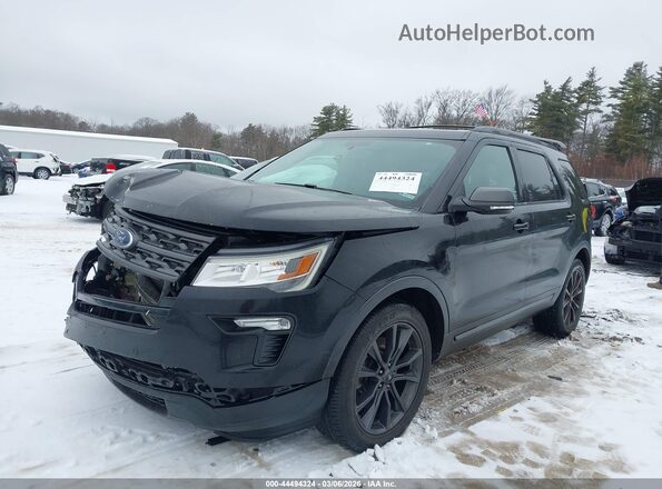 1FM5K8D83JGA22125 2018 FORD FORD EXPLORER Black Առջևի ձախ երեք քառորդ տեսարան