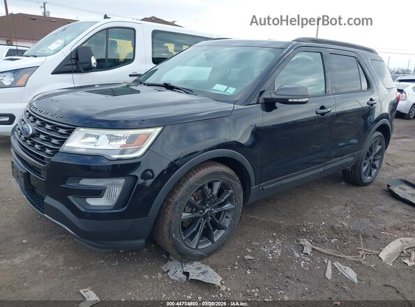 1FM5K8D84HGC50922 2017 FORD FORD EXPLORER Black Vista tres cuartos delantera izquierda