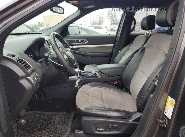 1FM5K8D85HGC19775 2017 FORD FORD EXPLORER Gray Vista interior delantera