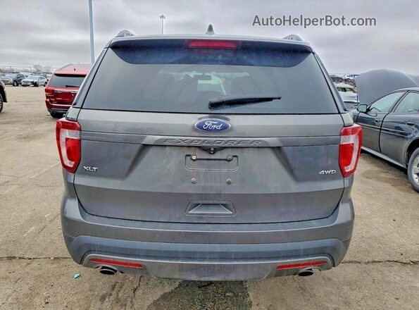 1FM5K8D85HGC19775 2017 FORD FORD EXPLORER Gray Vista trasera