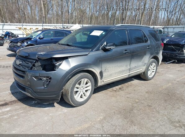 1FM5K8D87JGA31054 2018 FORD FORD EXPLORER Gray Przód lewy