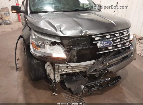 1FM5K8D88HGA56619 2017 FORD FORD EXPLORER Gray წინა ხედი