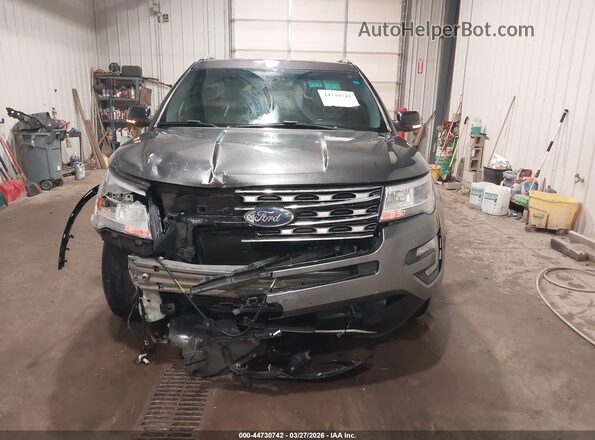 1FM5K8D88HGA56619 2017 FORD FORD EXPLORER Gray წინა პანელის ხედი
