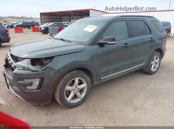 1FM5K8D89GGD04343 2016 FORD FORD EXPLORER Green Առջևի ձախ երեք քառորդ տեսարան