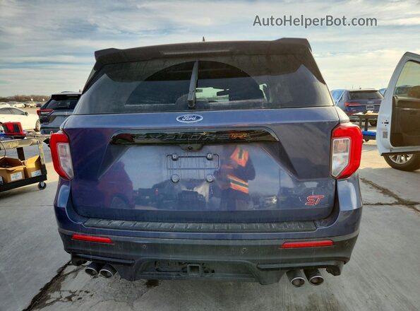 1FM5K8GC6MGA61506 2021 FORD FORD EXPLORER Blue Widok z tyłu