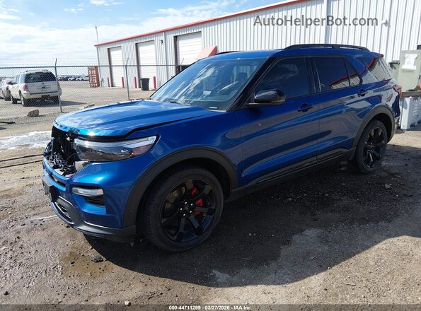 1FM5K8GC8LGC50141 2020 FORD FORD EXPLORER Синий Передняя левая четверть