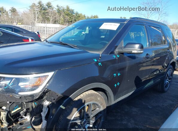 1FM5K8GT2KGA01669 2019 FORD FORD EXPLORER Black Առջևի ձախ երեք քառորդ տեսարան