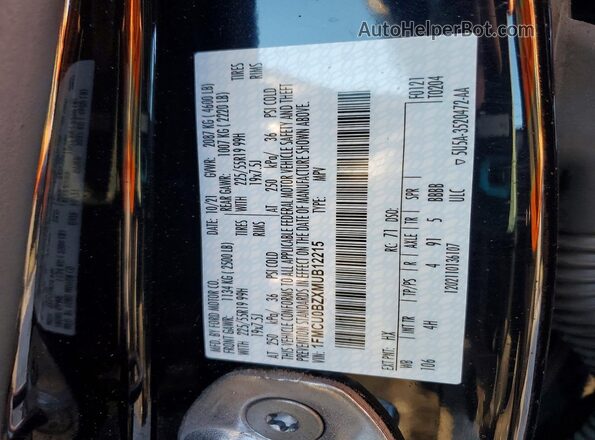1FMCU0BZXMUB12215 2021 FORD ESCAPE Синий Вид наклейки с VIN-кодом
